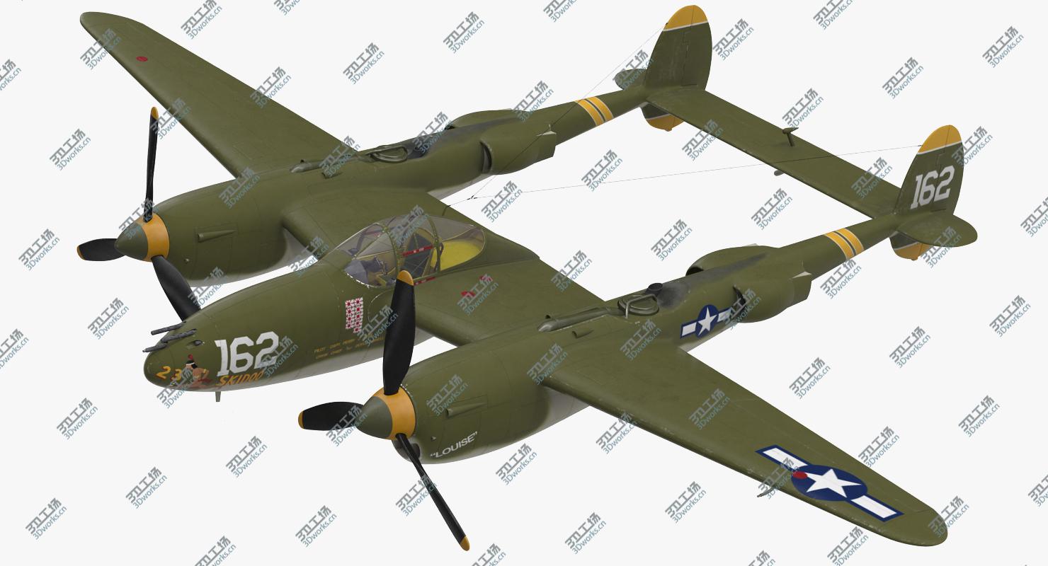 images/goods_img/2021040163/Lockheed P-38 Lightning US WWII Fighter Rigged 3D model/2.jpg